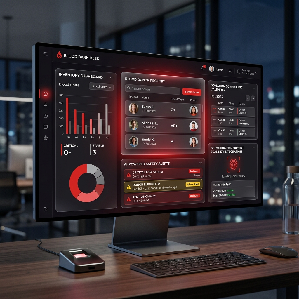 Blood Bank Desk Dashboard